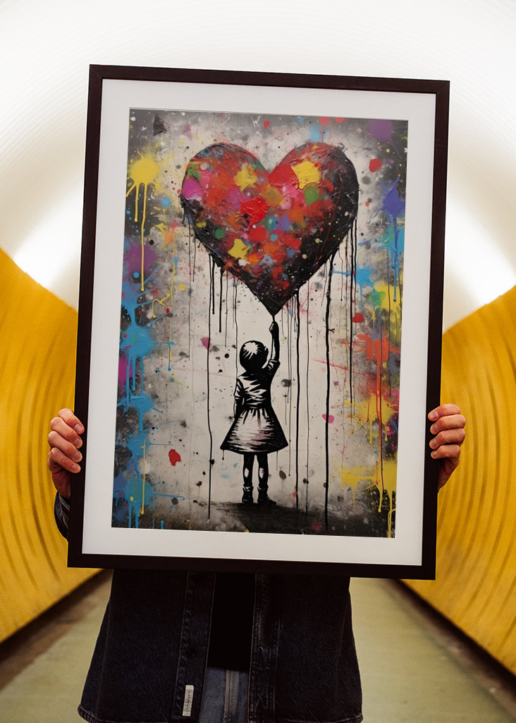 Girl and the heart x Banksy