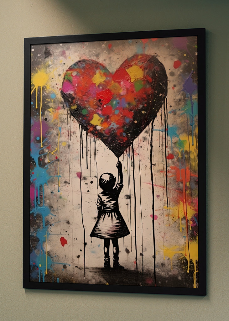 Girl and the heart x Banksy