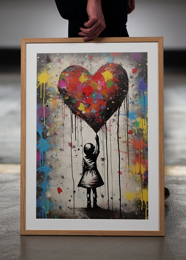 Girl and the heart x Banksy