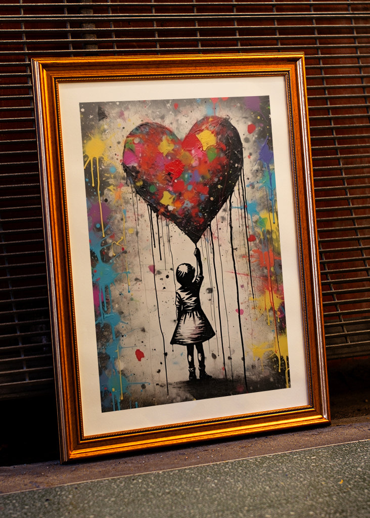Girl and the heart x Banksy