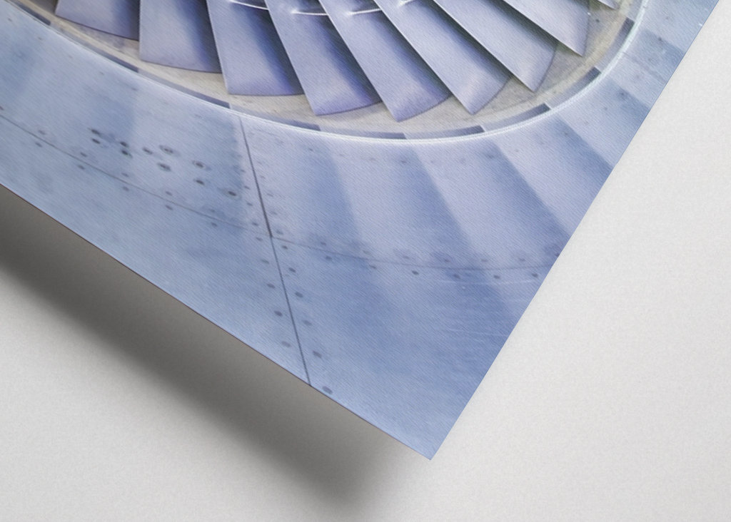 Airplane jet engine front view