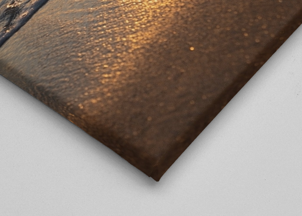 Sea water meets golden sand