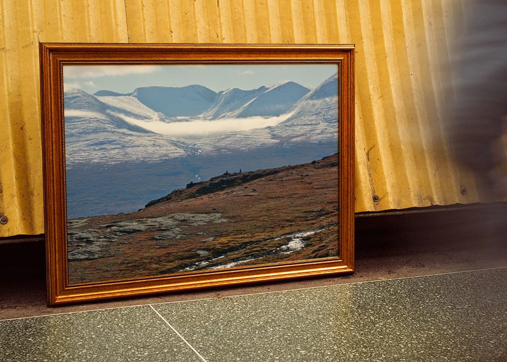 Low clouds over valley