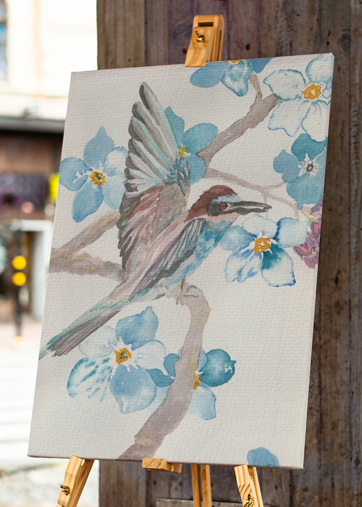 Blomster-fugl arragement