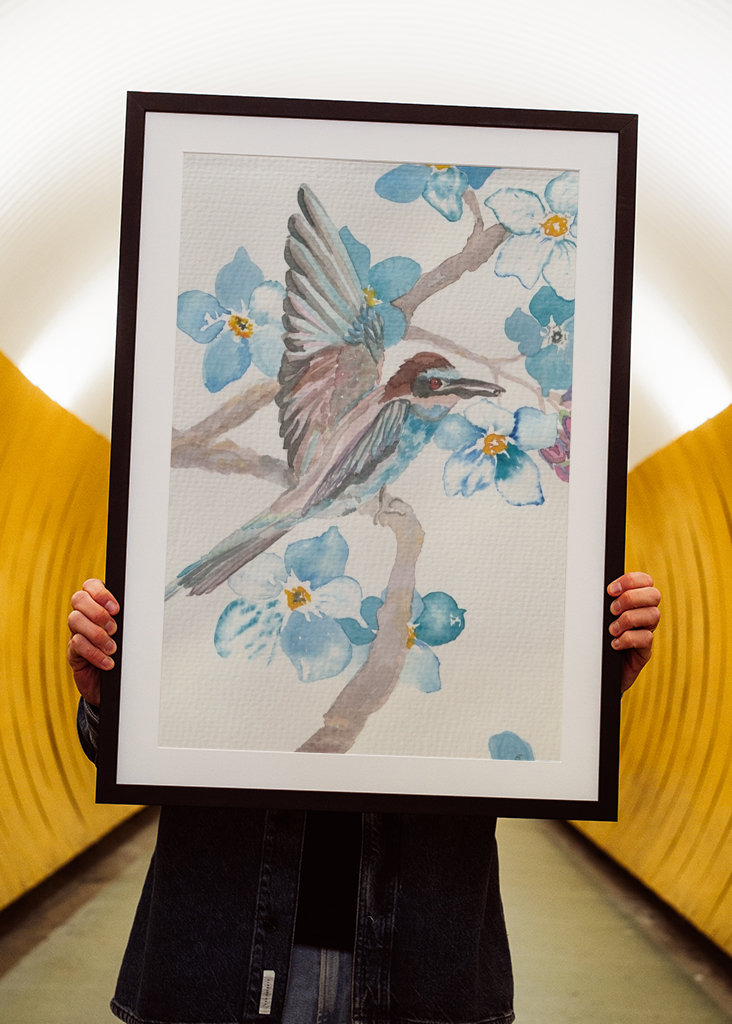 Blomster-fugl arragement