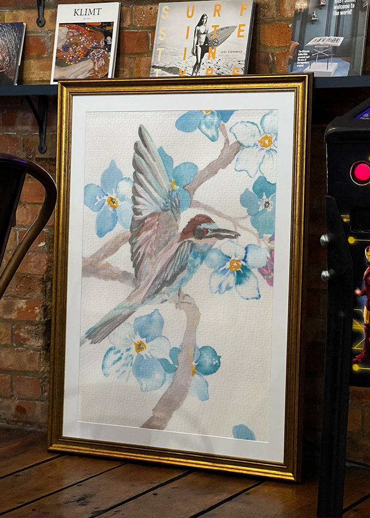 Blomster-fugl arragement