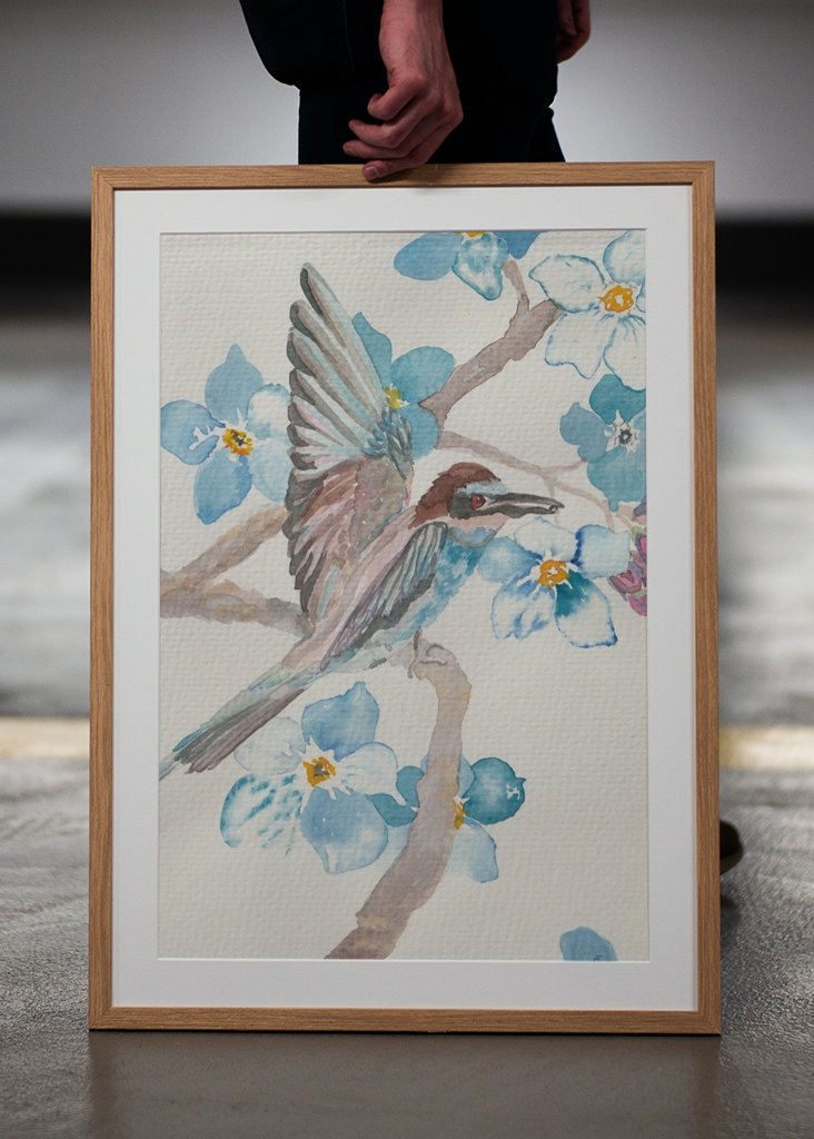 Blomster-fugl arragement