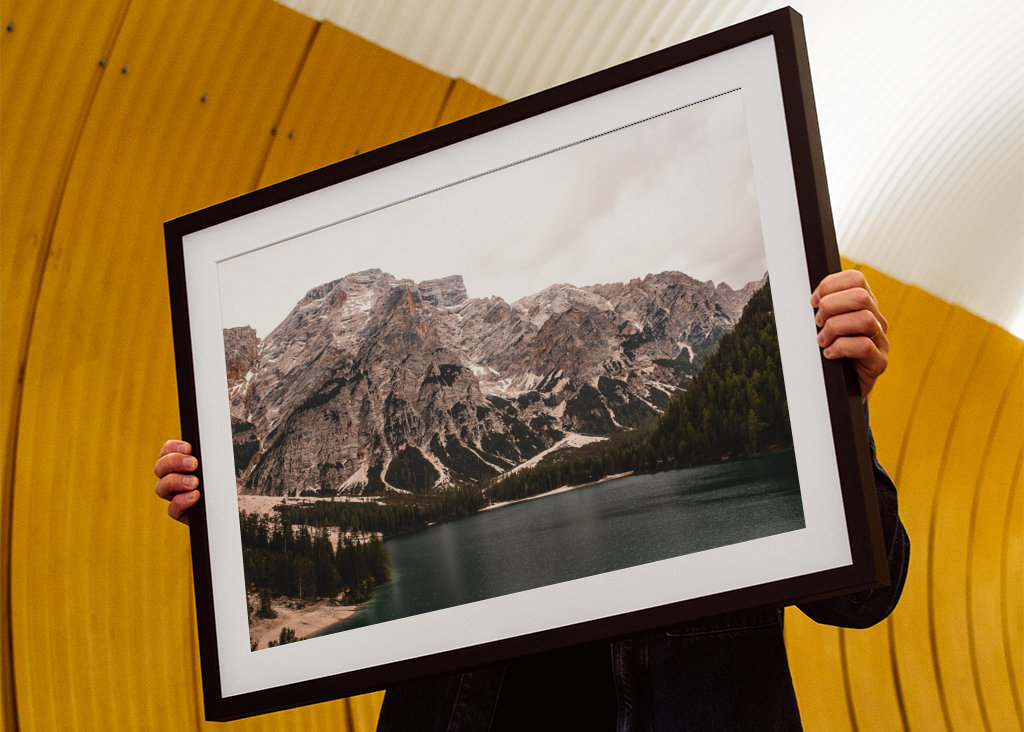 Mountainlandscape Braies Lake