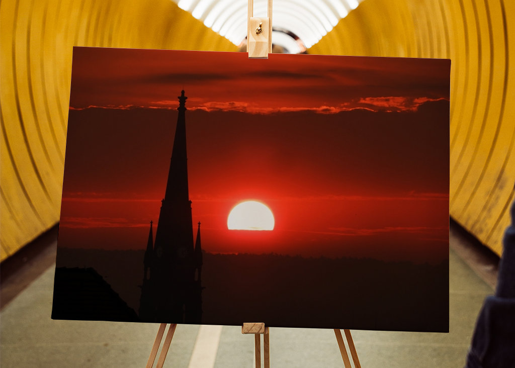 Kirche Sonnenaufgang Dresden