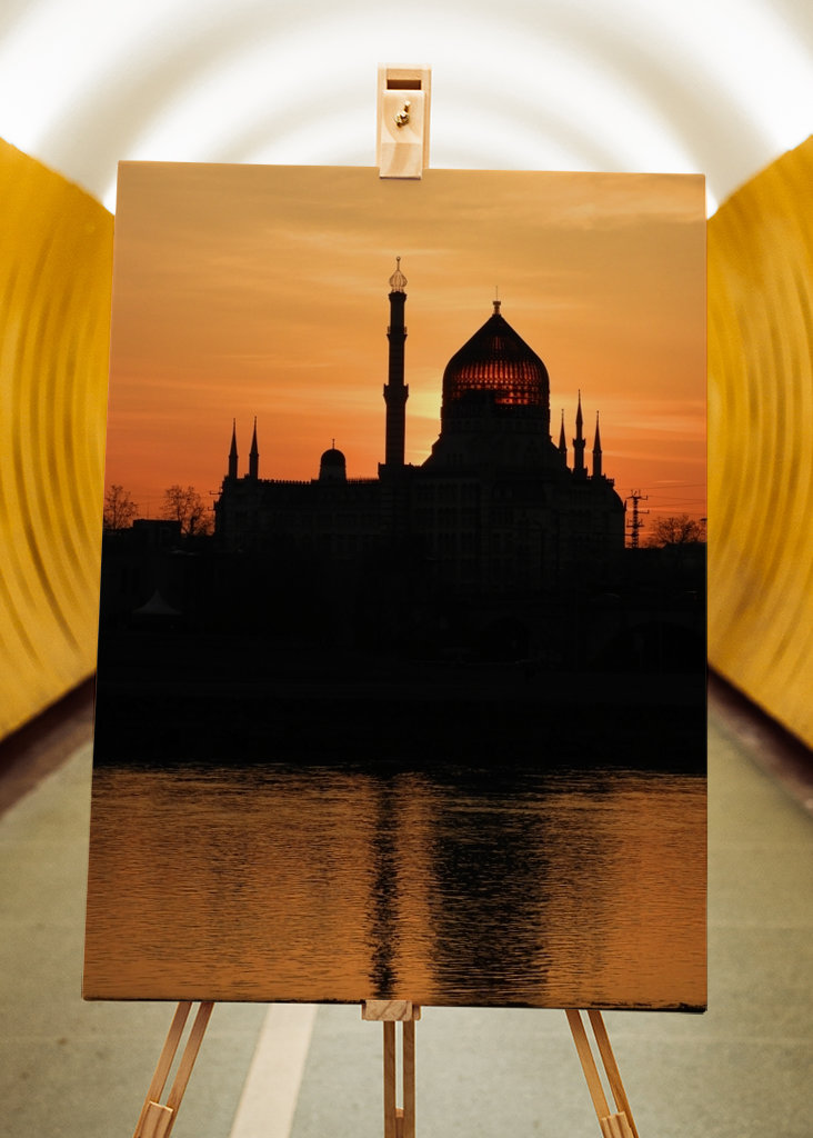 Yenidze Dresden sights sunset