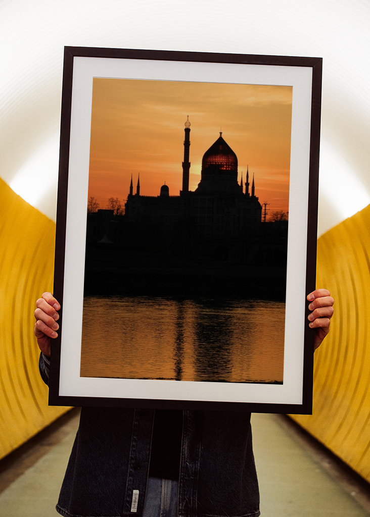 Yenidze Dresden sights sunset