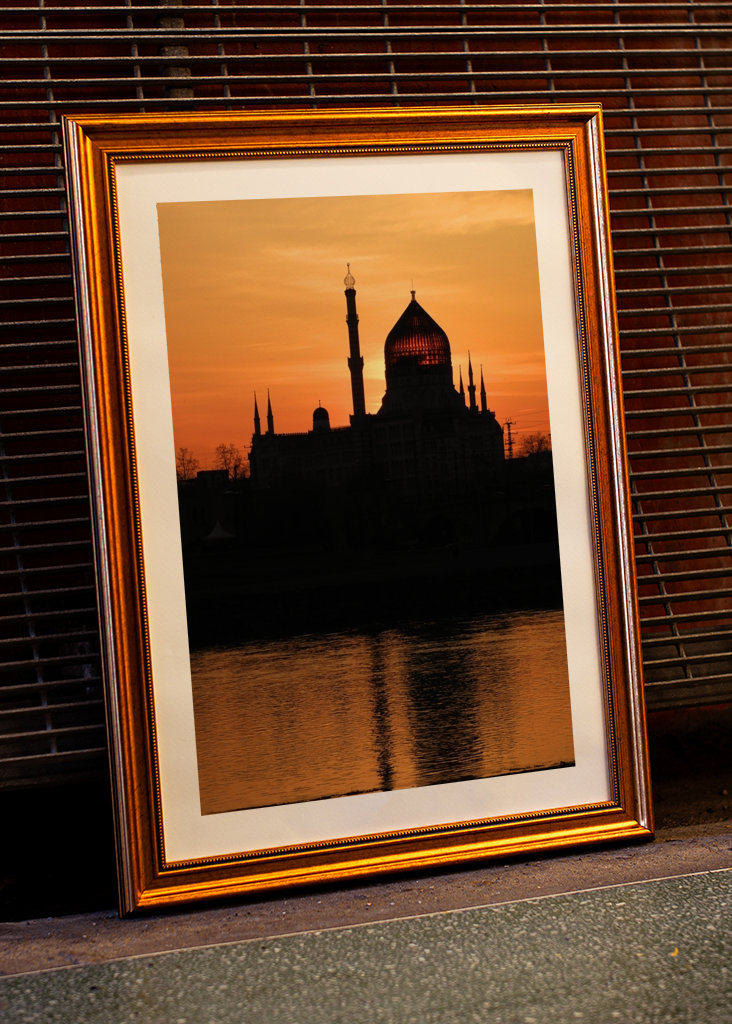 Yenidze Dresden sights sunset