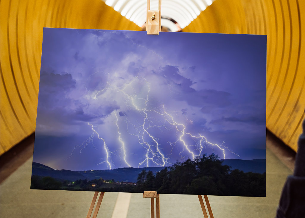 Blitze im Gewittersturm