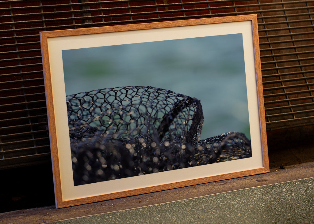 Fishing net on the water