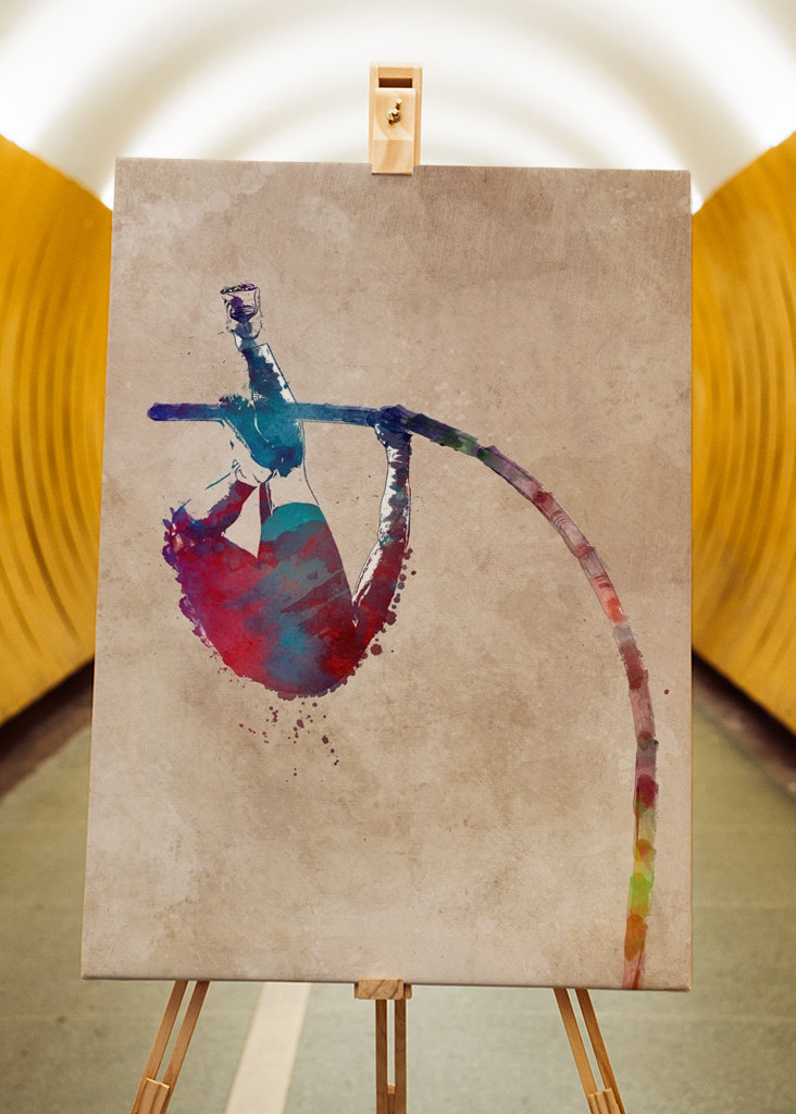 Saut à la perche, vol pour record