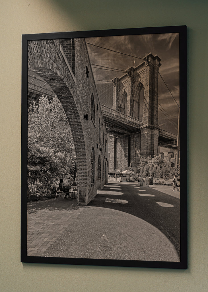 Ponte di Brooklyn i svartvitt