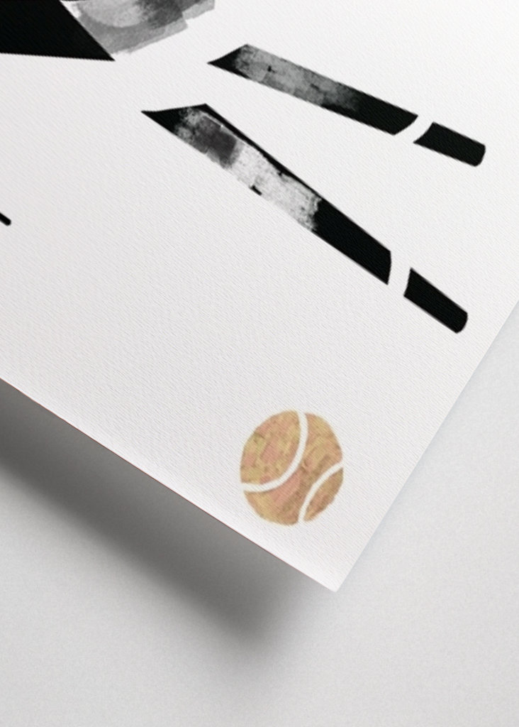 Dog with ball black and white