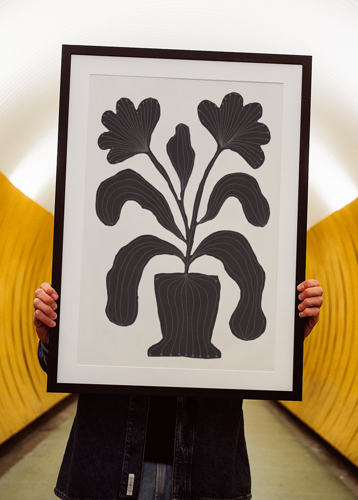 Linolschnitt Blumen #2