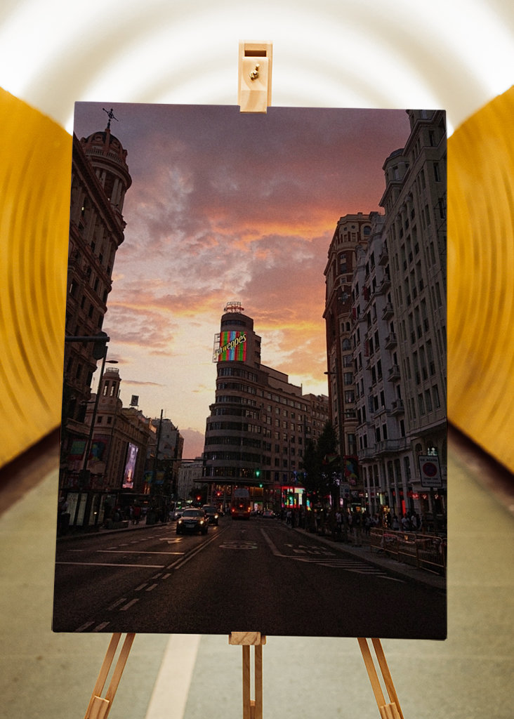 Západ slunce v Gran Vía