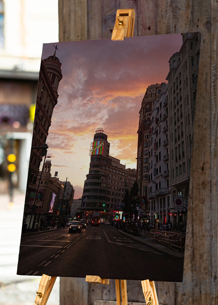 Západ slunce v Gran Vía