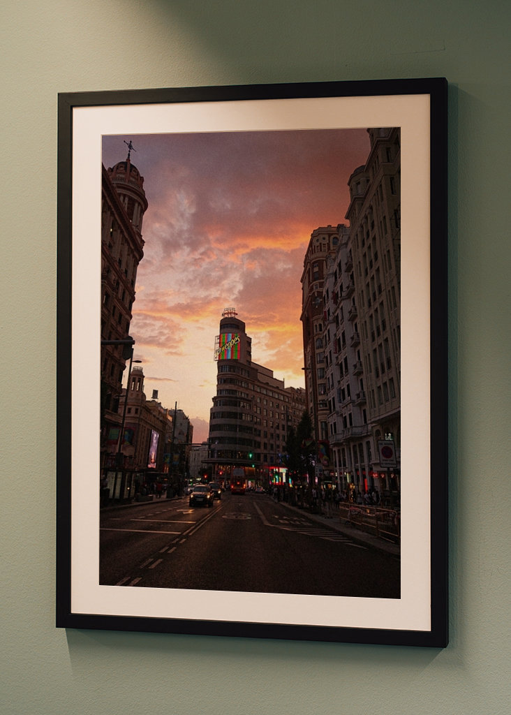 Západ slunce v Gran Vía