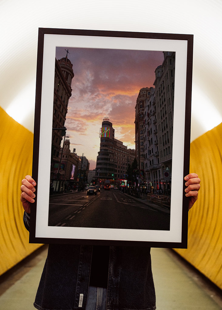 Západ slunce v Gran Vía