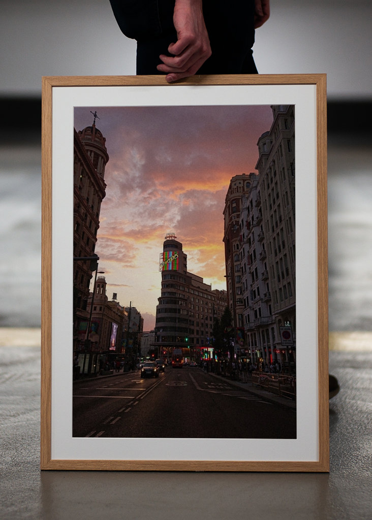 Západ slunce v Gran Vía