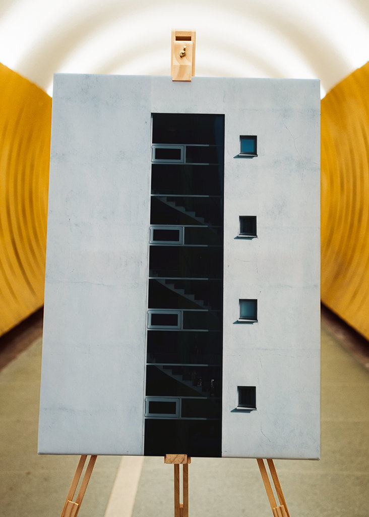 Symmetric white house