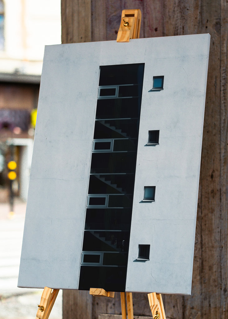 Symmetric white house