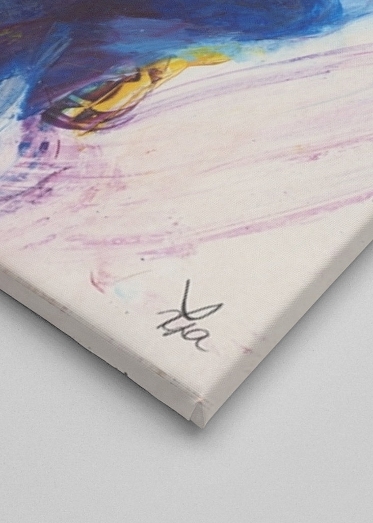 Liberté - portrait bleu violet