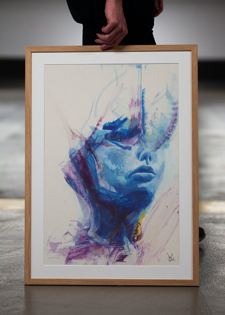 Liberté - portrait bleu violet