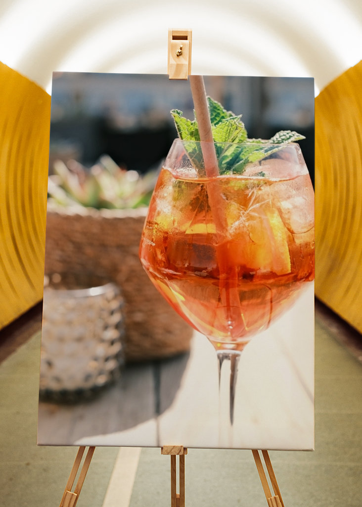 Refreshing orange cocktail