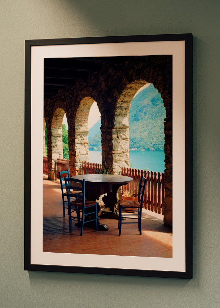 Lake and mountain view terrace