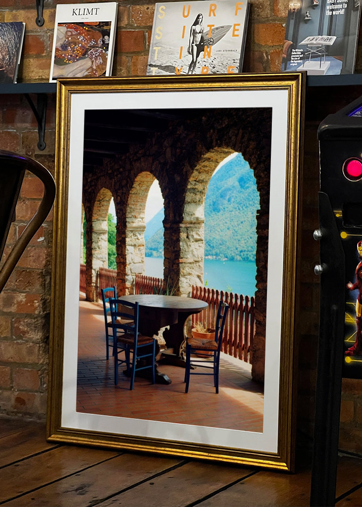 Lake and mountain view terrace