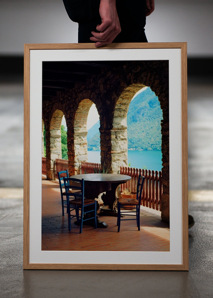 Lake and mountain view terrace