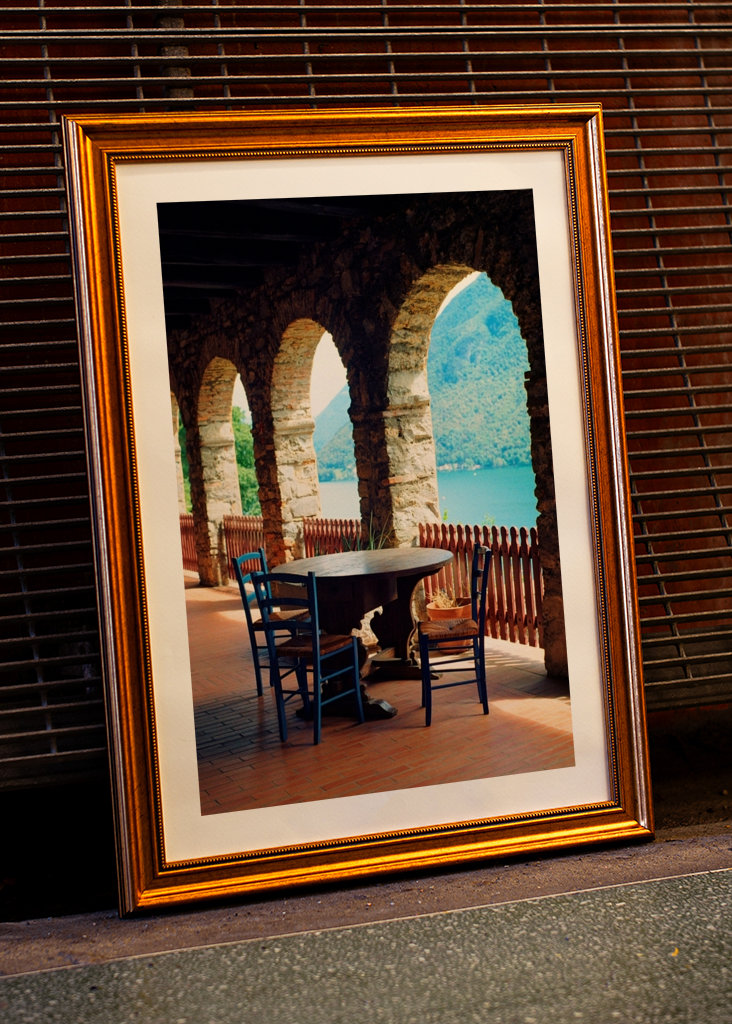 Lake and mountain view terrace