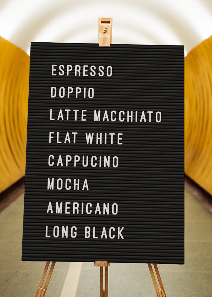 Letterboard Kaffee