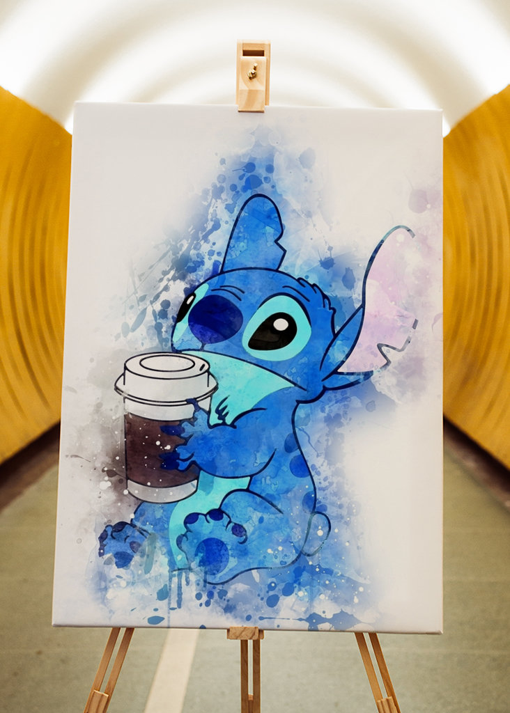 Stitch Coffee Poster 
