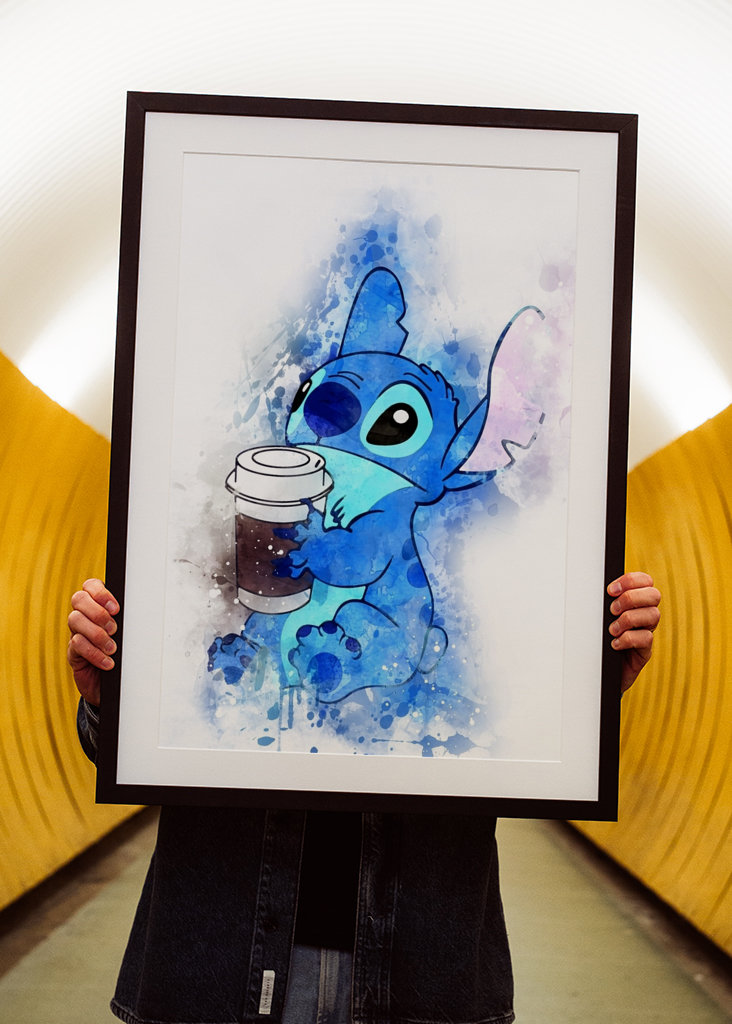 Stitch Coffee Poster 