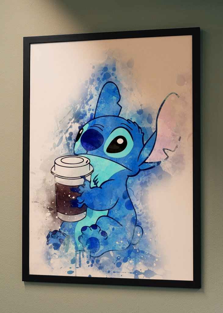 Stitch Coffee Poster 