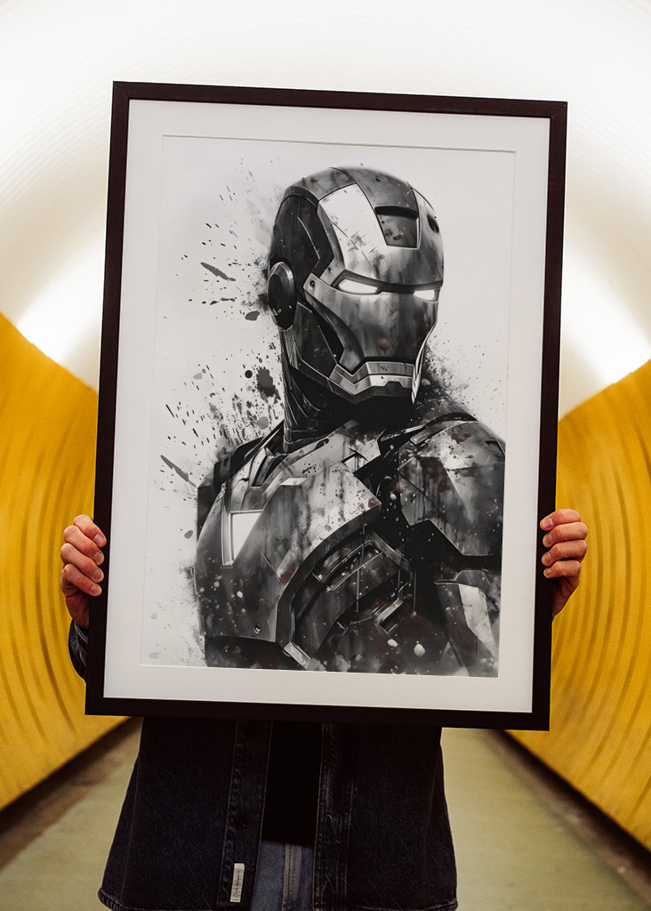 Iron Man Watercolor Superhero