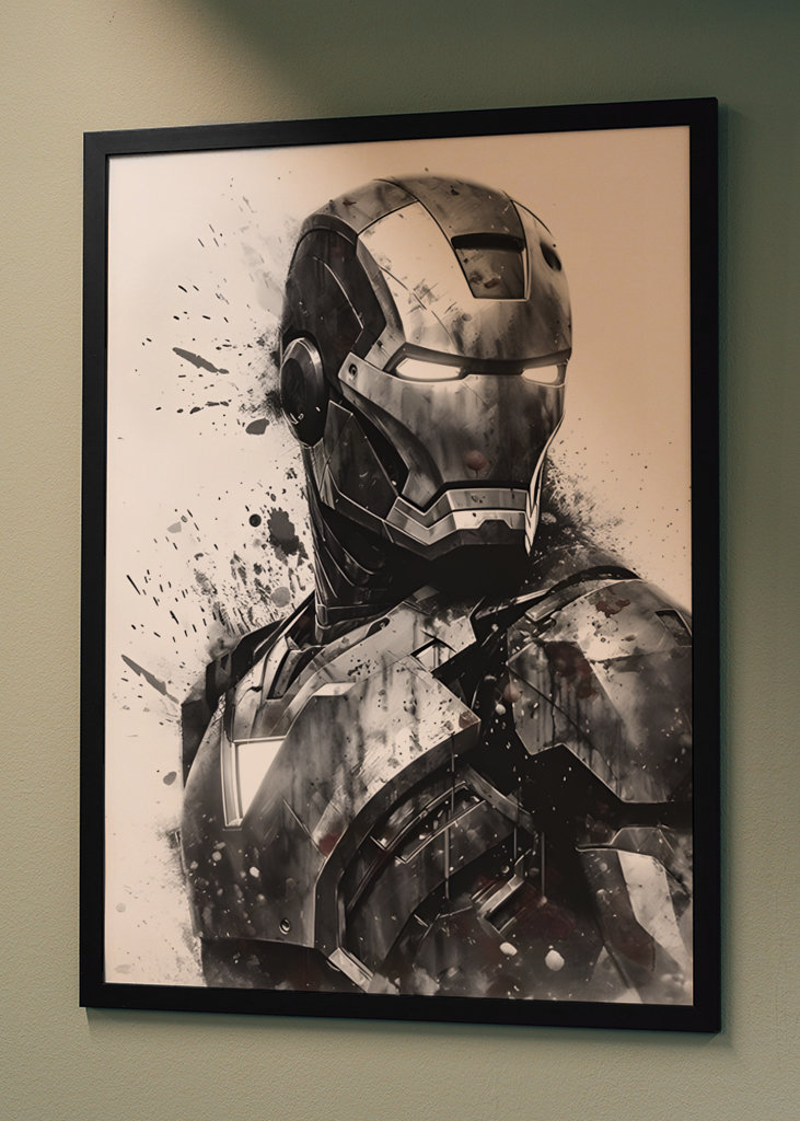 Iron Man Watercolor Superhero