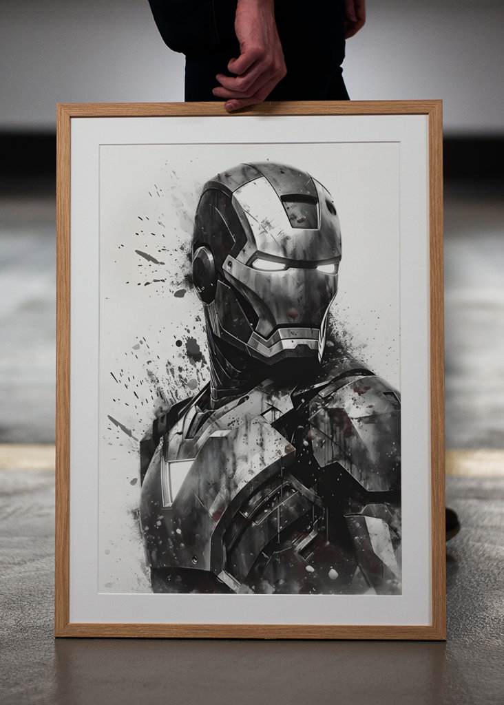 Iron Man Watercolor Superhero