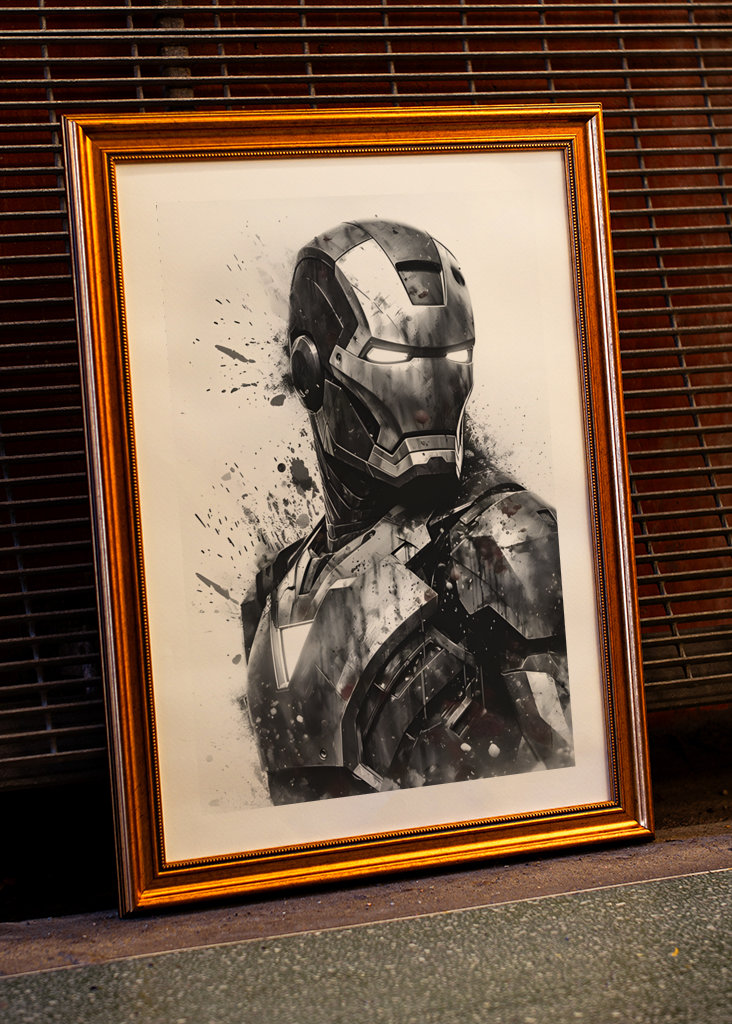 Iron Man Watercolor Superhero