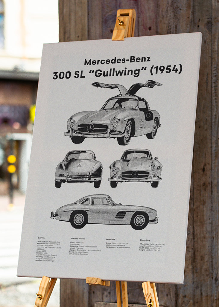MERCEDES 300SL Gullwing Cartaz