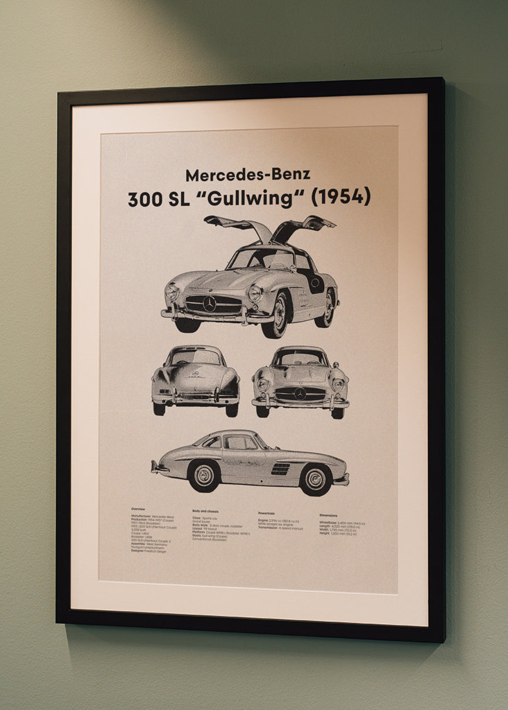 MERCEDES 300SL Gullwing Cartaz