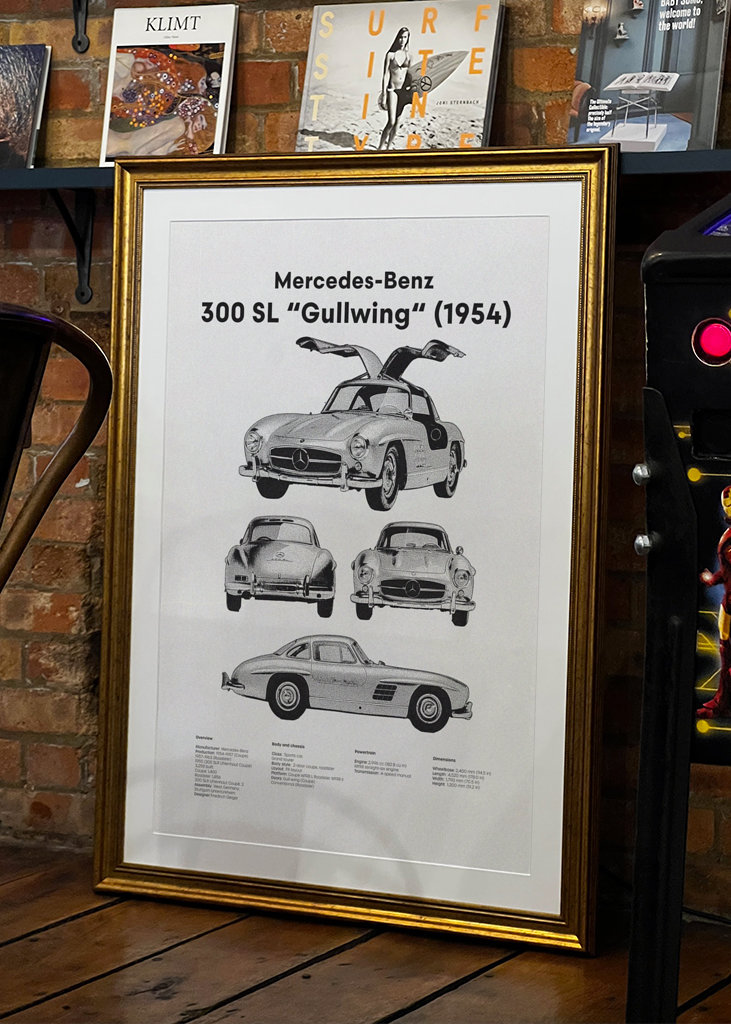 MERCEDES 300SL Gullwing Cartaz