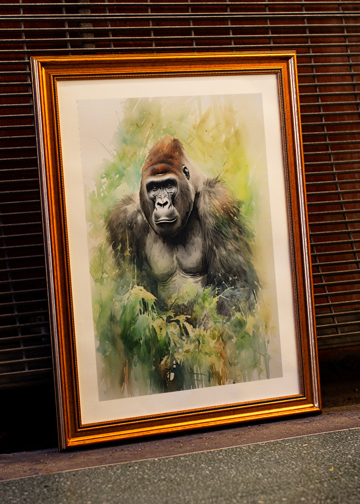 Gorilla Watercolor