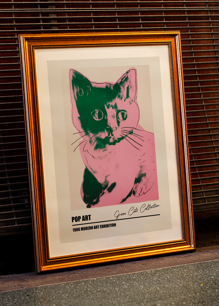 Andy Warhol Pink Cat Poster