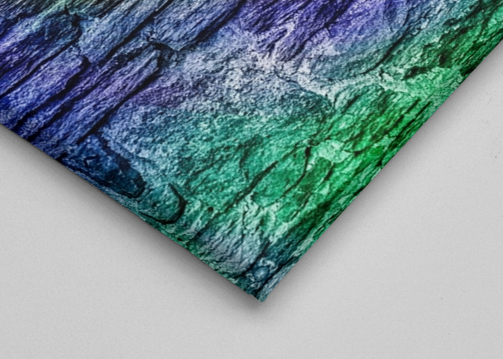 Colourful house wall